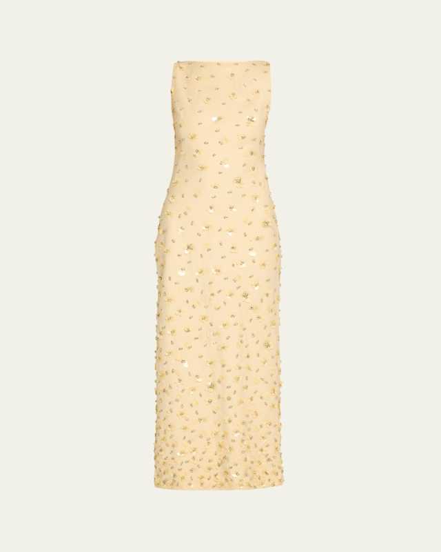 Claudia Sleeveless Sequin-Embellished Midi Dress