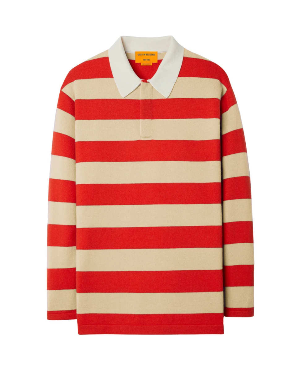 Striped Rugby Dune/True Red Stripe