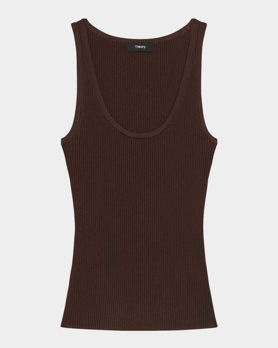 Scoop-Neck Ribbed Tank Top