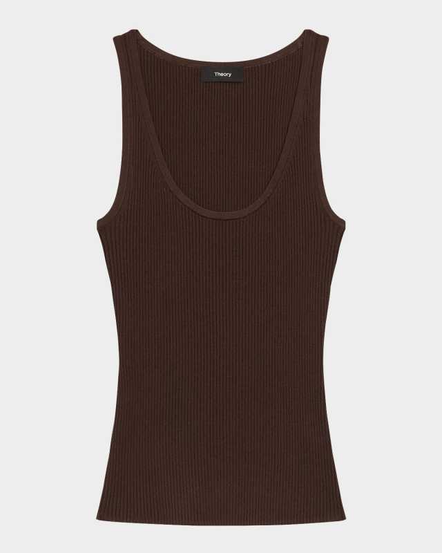 Scoop-Neck Ribbed Tank Top