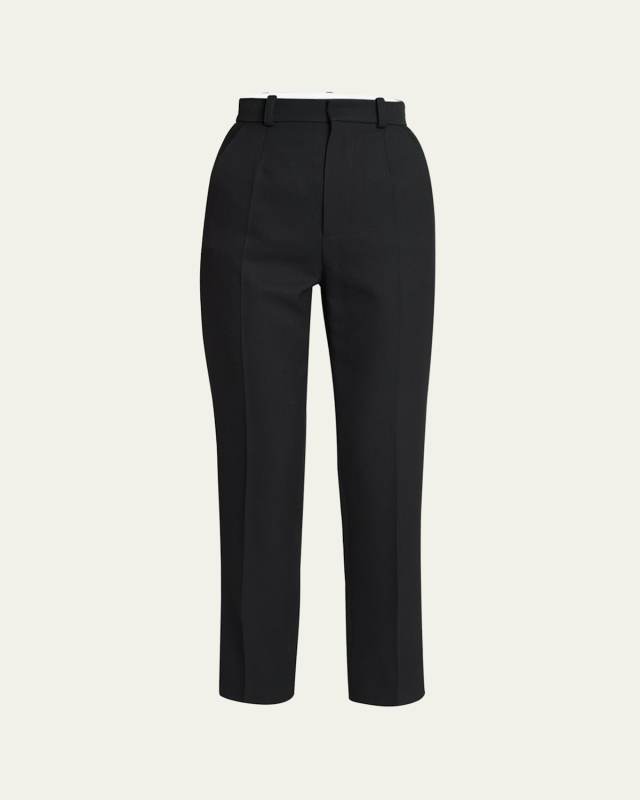 Cropped Kick-Flare Trousers