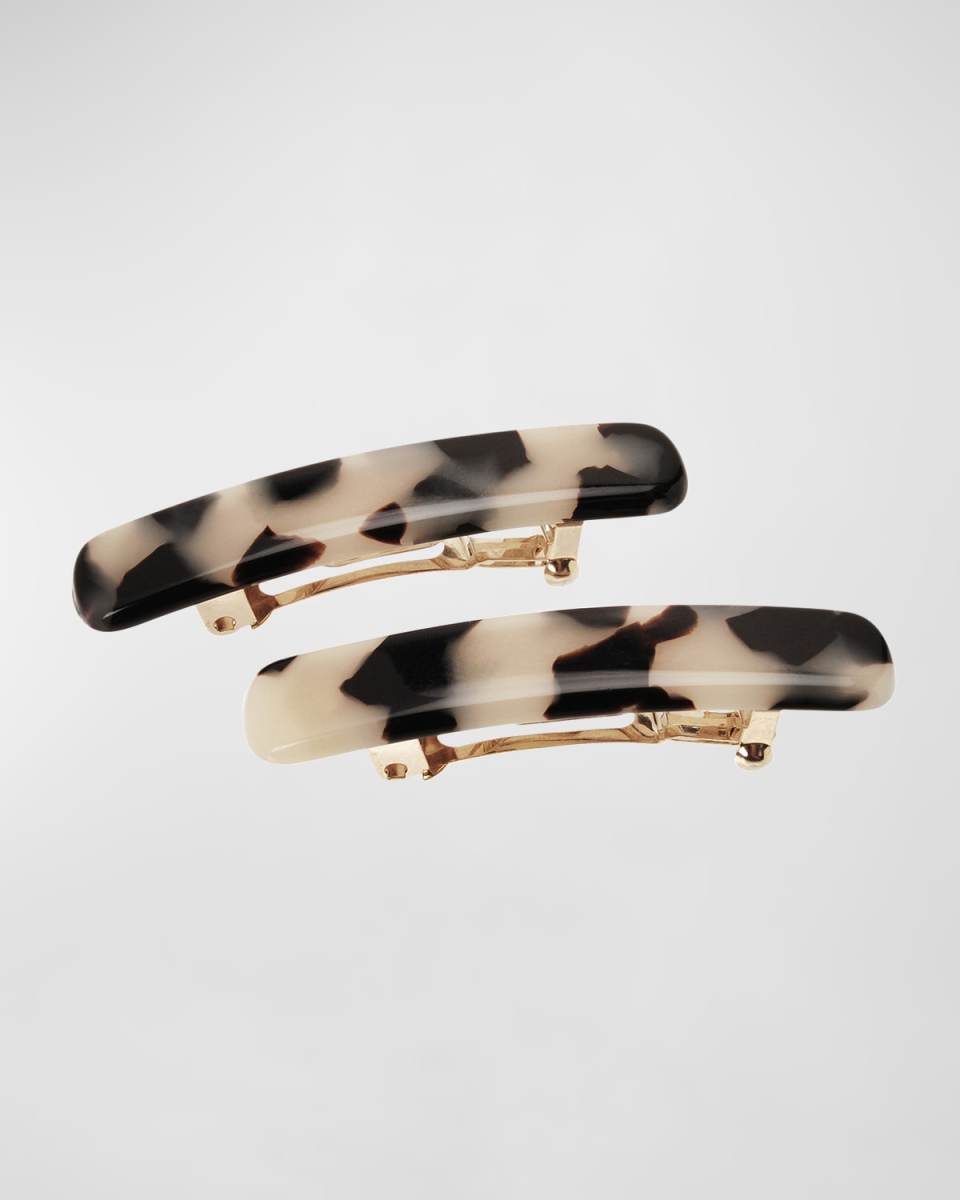 Mini Classic Rectangle Barrettes, Set of 2