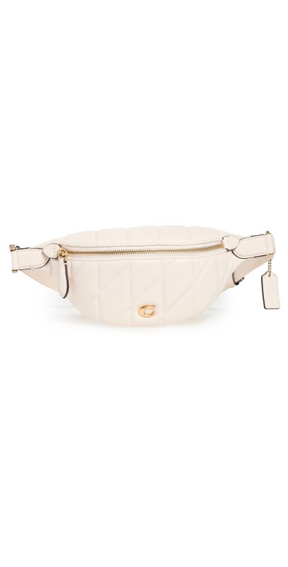 Coach Quilted Pillow Leather Essential Belt Bag B4/Chalk