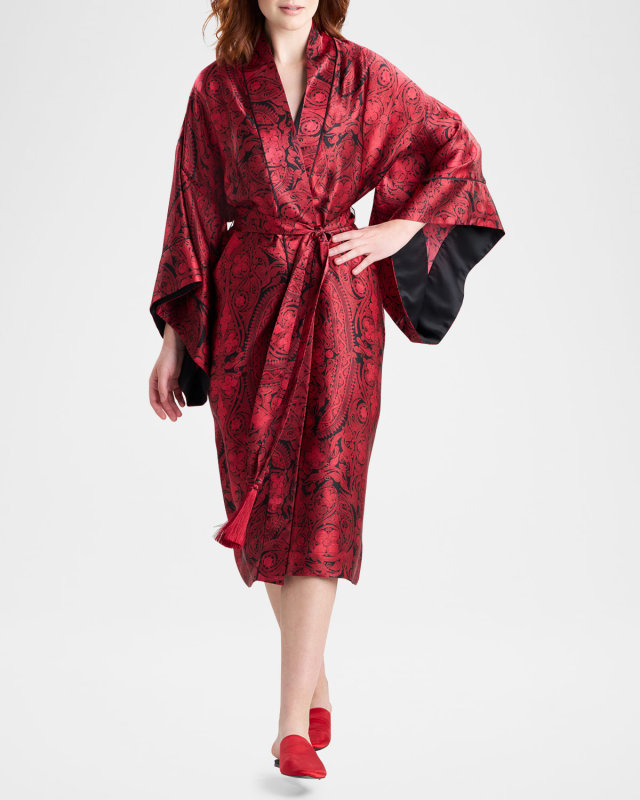 Ottoman Kimono-Sleeve Silk Rob