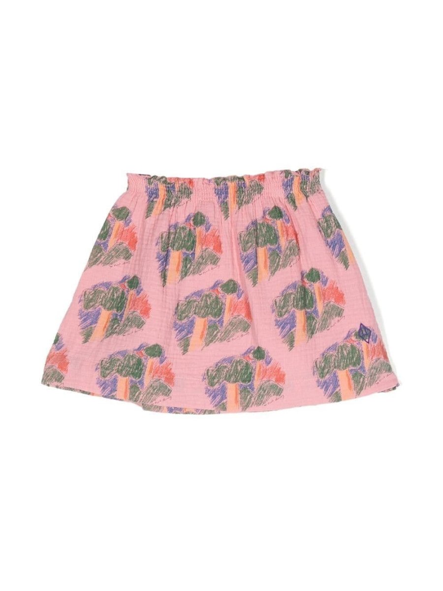 graphic-print ruffled skirt