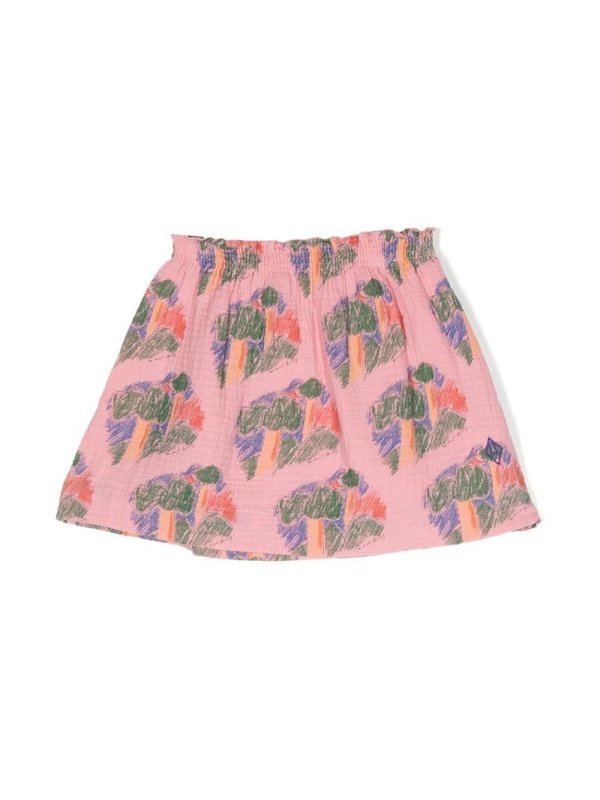 graphic-print ruffled skirt