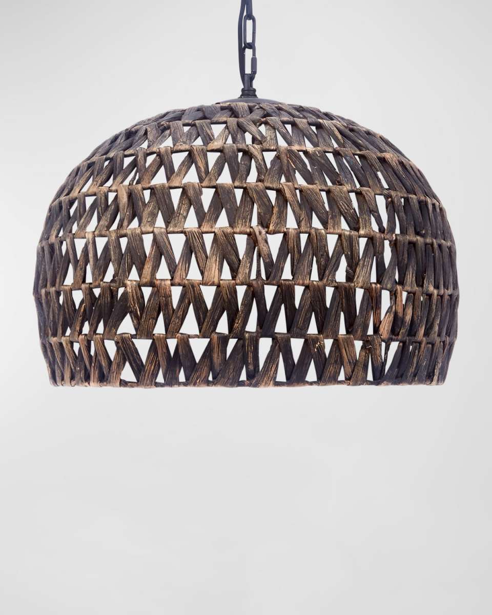 Marley Woven Water Hyacinth Pendant Light