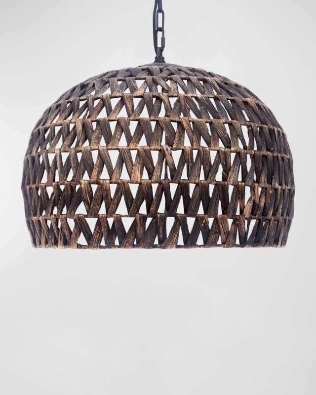 Marley Woven Water Hyacinth Pendant Light