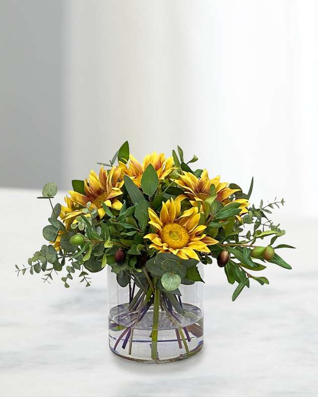 Sunflower Mix In Glass