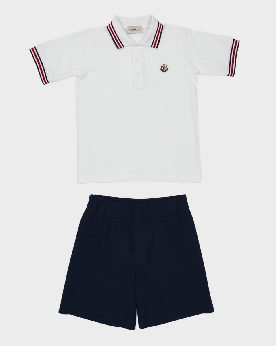 Boy's Polo Shirt W/ Shorts Set, Size 8-14