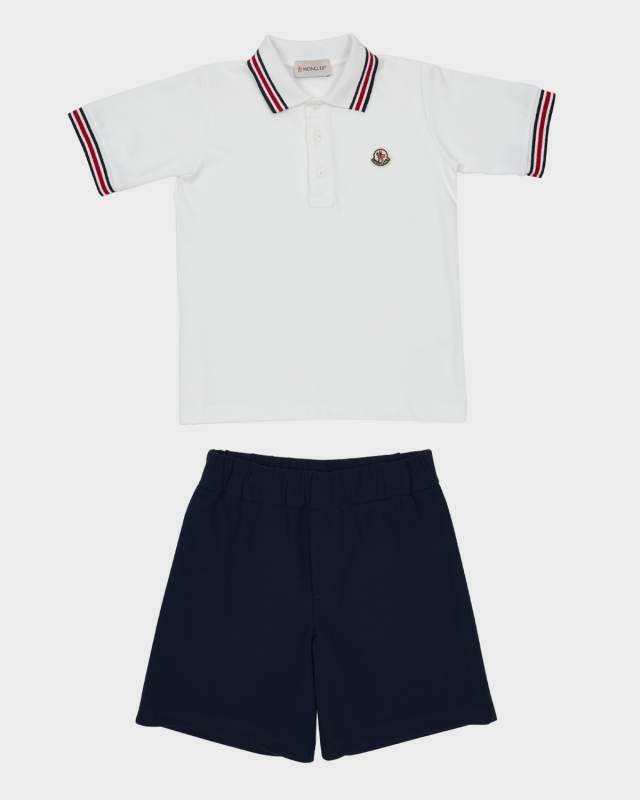Boy's Polo Shirt W/ Shorts Set, Size 8-14