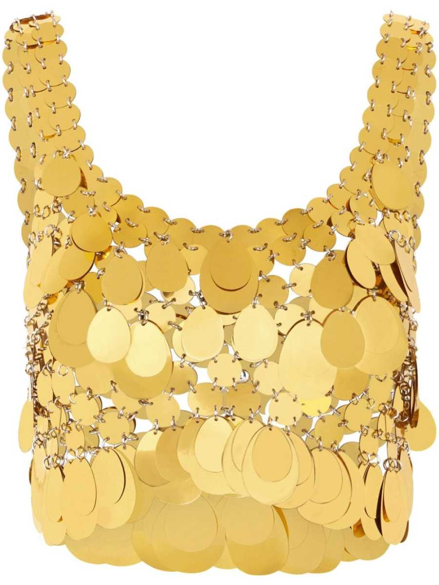 sequinned cropped top