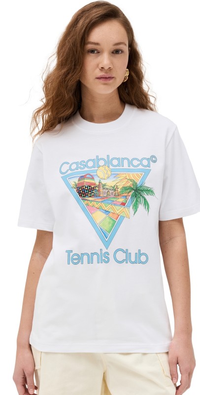 Casablanca Afro Cubism Tennis Club Printed Unisex T-Shirt Afro Cubism Tennis Club