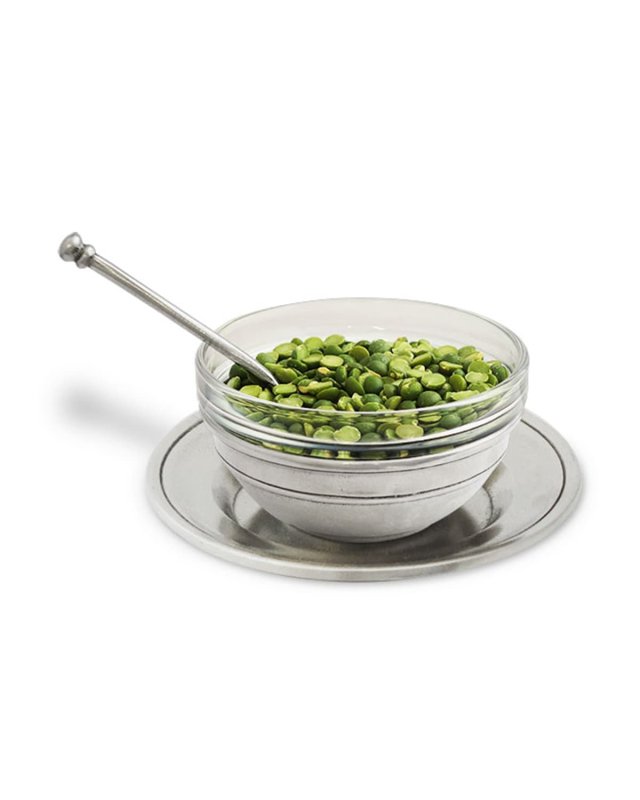 Condiment Uno Bowl with Spoon and Saucer