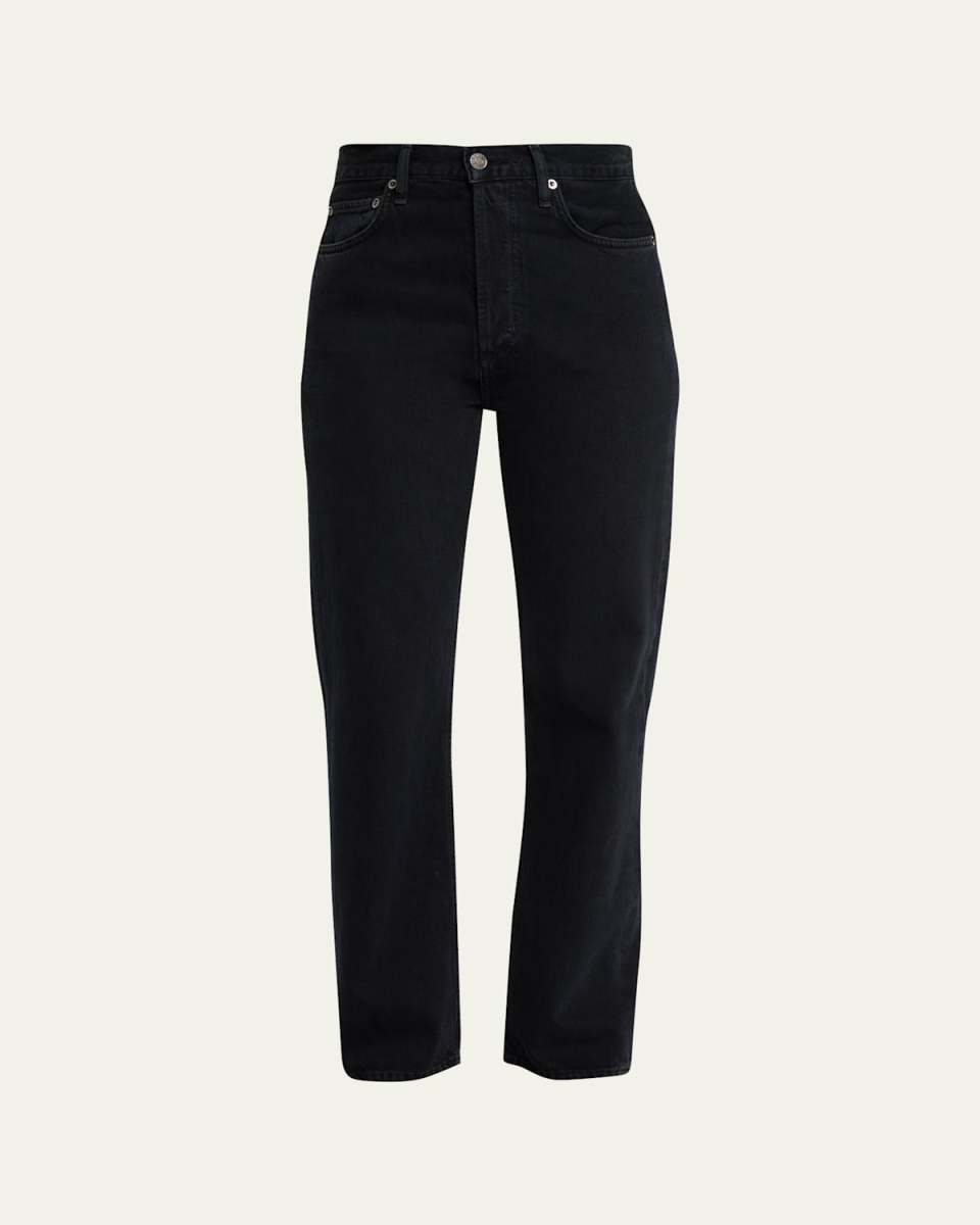 90's Pinch Waist High Rise Straight Jeans