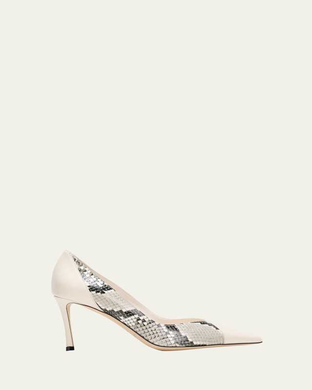 Cass Mixed Leather Pumps