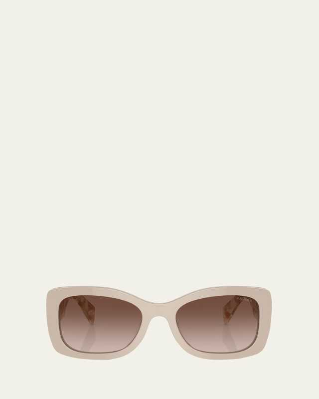 Gradient Acetate Oval Sunglasses