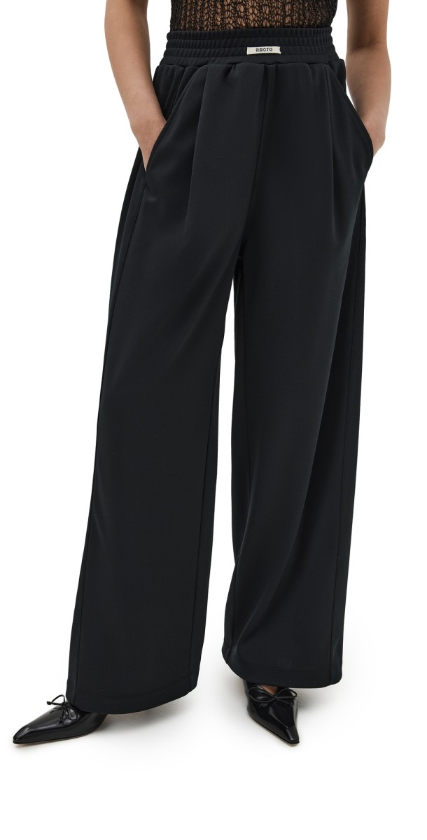 RECTO Tricot Double Wide Training Pants Black