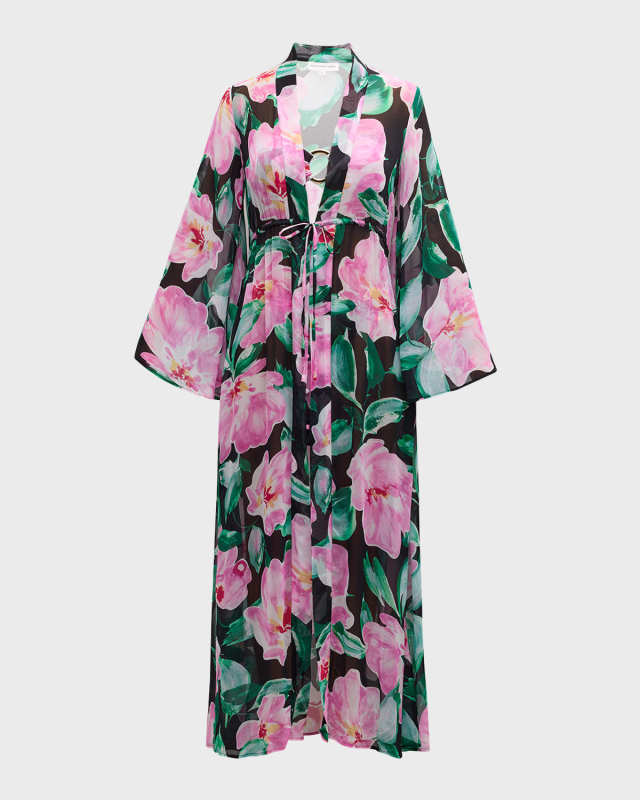 Winter Floral Betty Maxi Dress Coverup