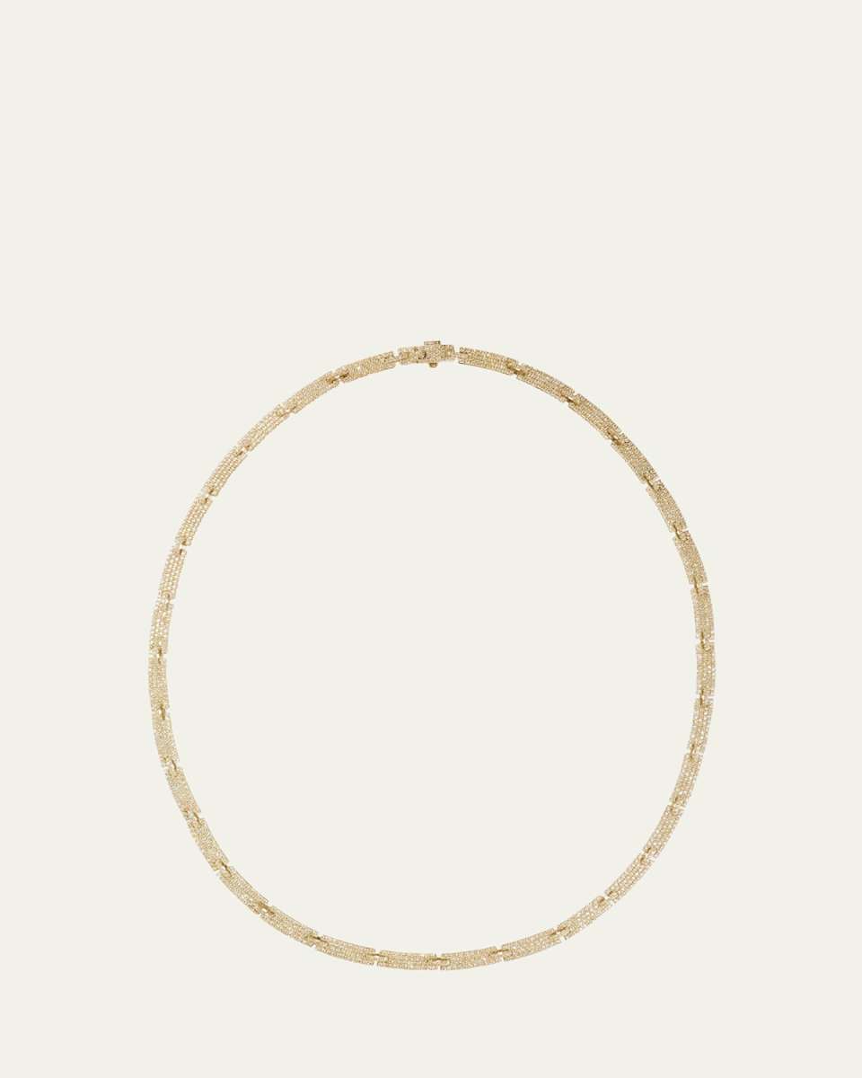 14K Yellow Gold Flawless Diamond Tag Necklace