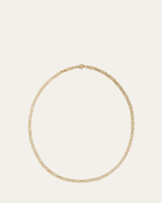 14K Yellow Gold Flawless Diamond Tag Necklace