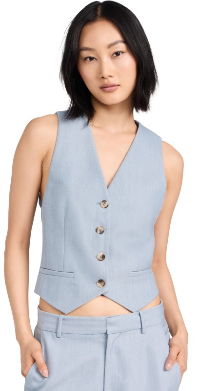 St. Agni Carter Vest Stone Blue