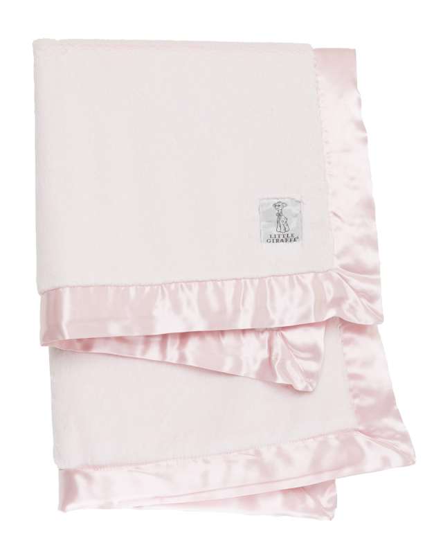 Luxe Solid Plush Baby Blanket w/ Satin Border