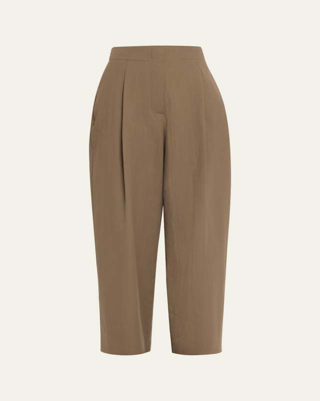 Deep Pleat Volume Ankle Pants