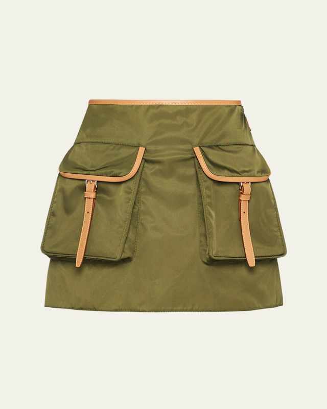 Re-Nylon Utility Pocket Mini Skirt
