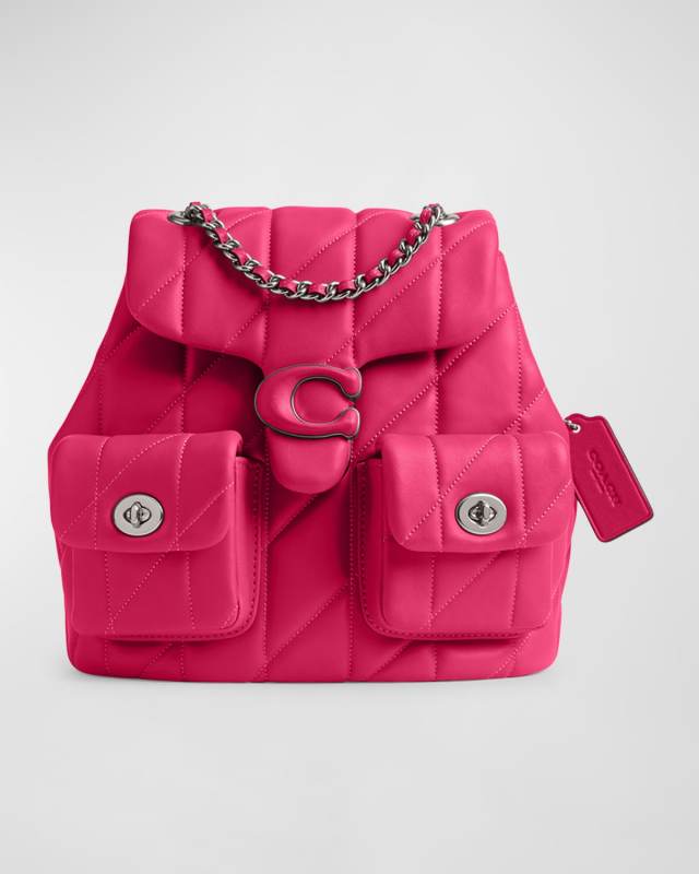 Tabby Quilted Leather Chain Backpack