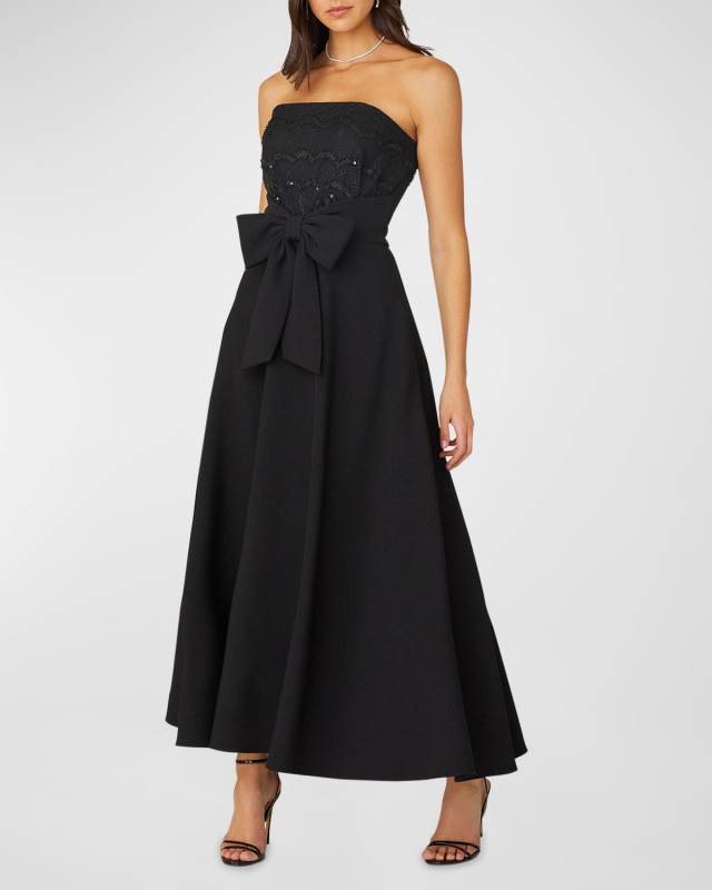 Jasmina Strapless Beaded A-Line Gown