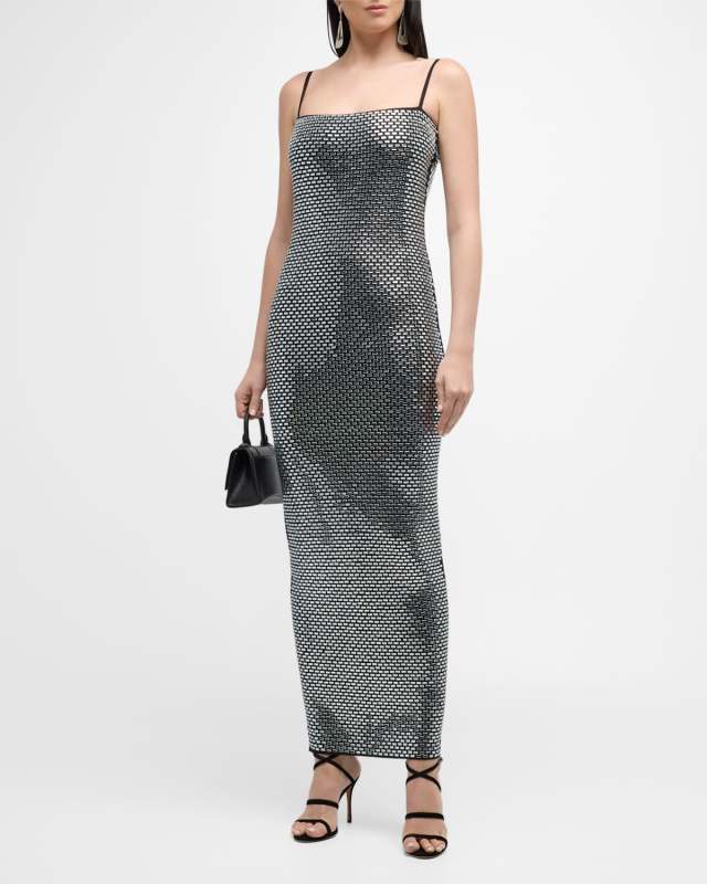 Kyree Metallic Knit Bodycon Maxi Dress