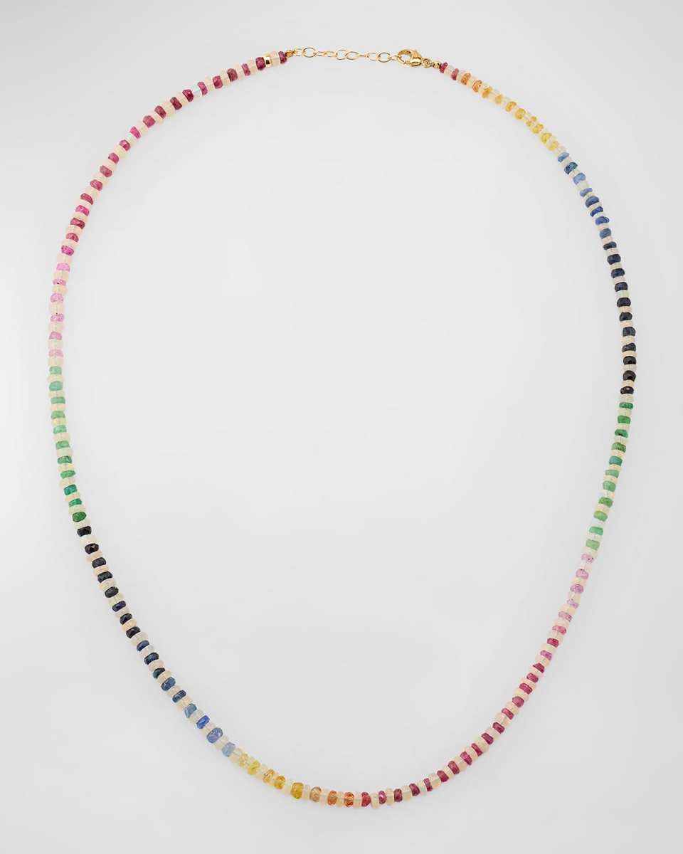 Rainbow Sapphire and Opal Necklace