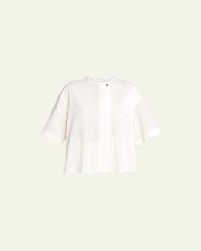 Adriana Mini Check Lurex Blouse