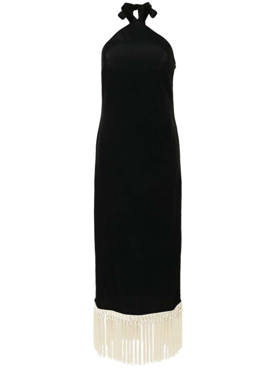 halterneck midi dress