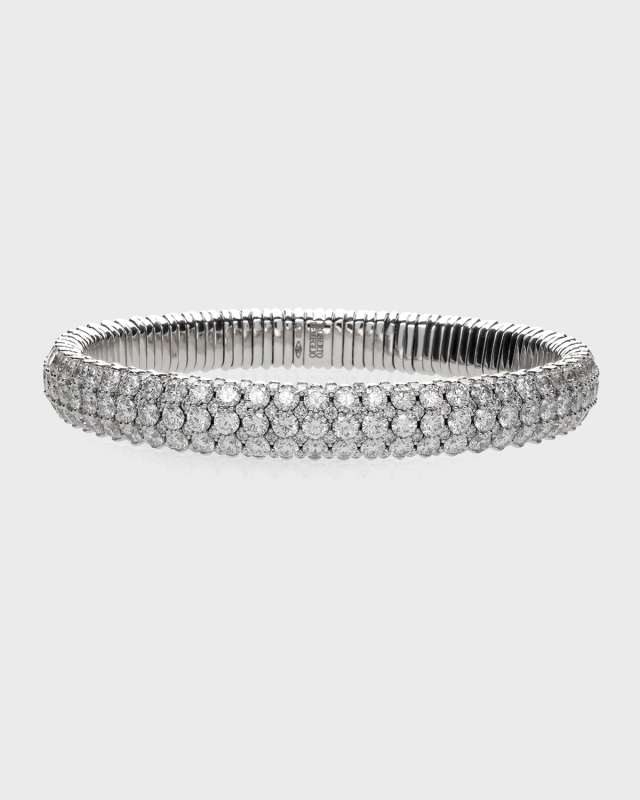 White Gold Diamond Giotto Stretch Bracelet