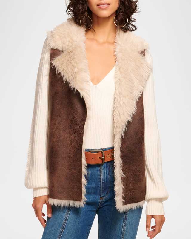 Finney Reversible Faux Leather Vest