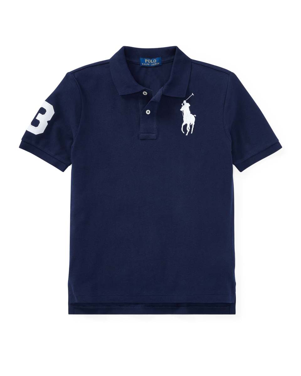Boy's Big Pony Mesh Knit Polo, Size S-XL