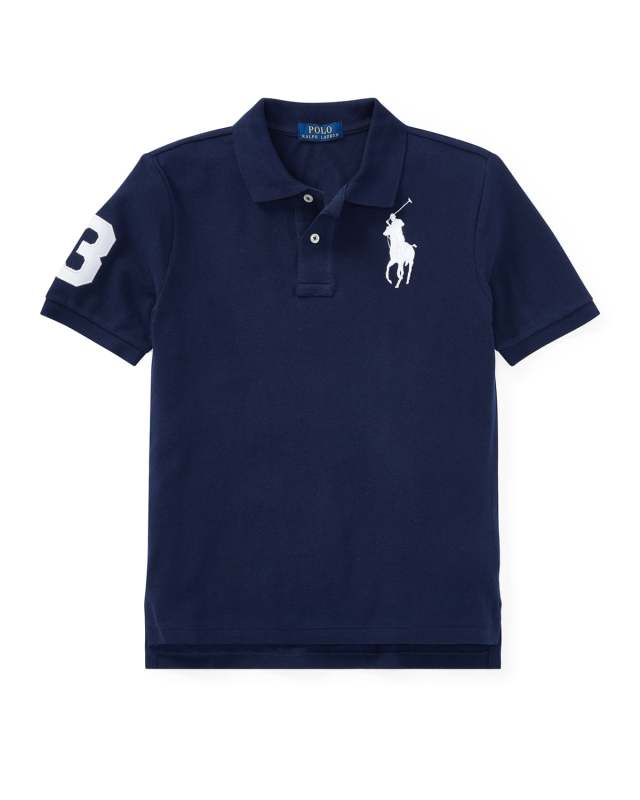 Boy's Big Pony Mesh Knit Polo, Size S-XL
