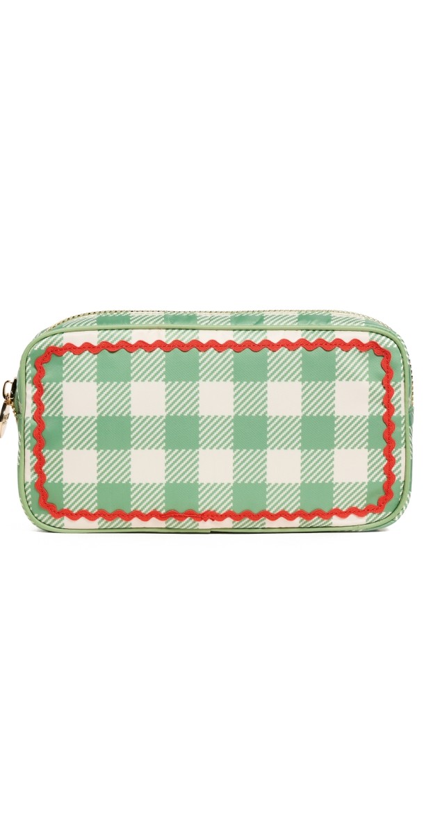 Stoney Clover Lane Small Pouch Pesto Gingham