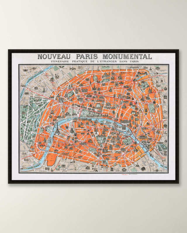 Oversized Pictorial Map of Paris