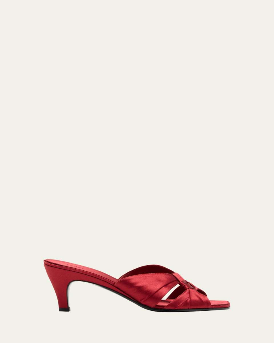 Silk Knot Mule Sandals