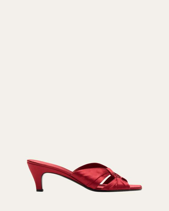 Silk Knot Mule Sandals