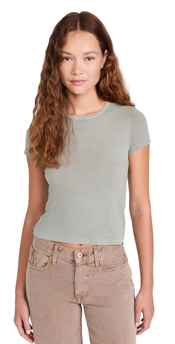SLVRLAKE Baby Tee Forest Green
