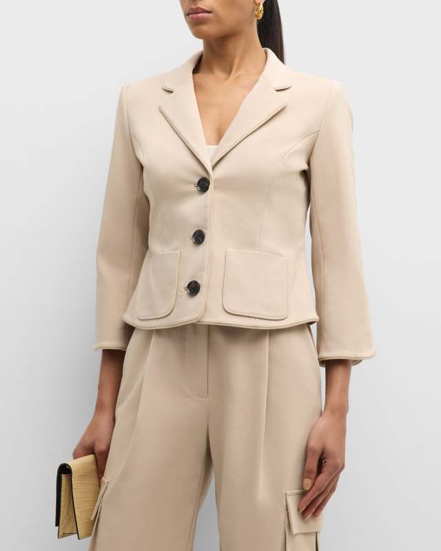 Canuska Cropped Single-Breasted Blazer