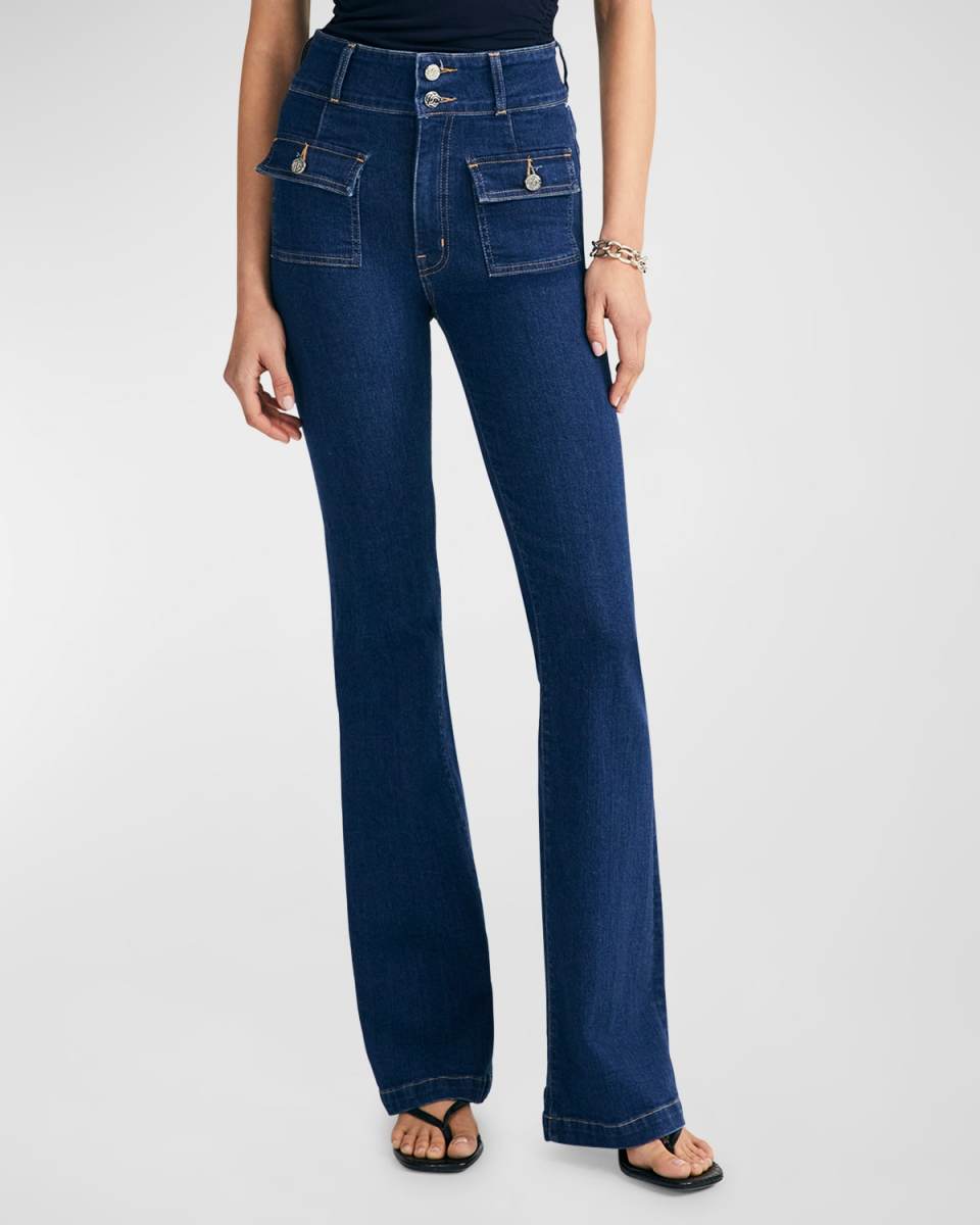 Barlow Pocket Front Flare Jeans
