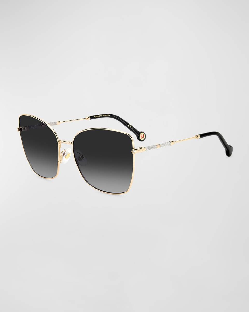 Glittery Metal Butterfly Sunglasses