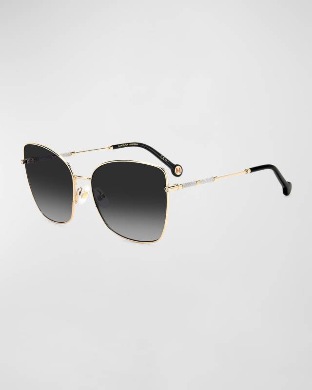 Glittery Metal Butterfly Sunglasses