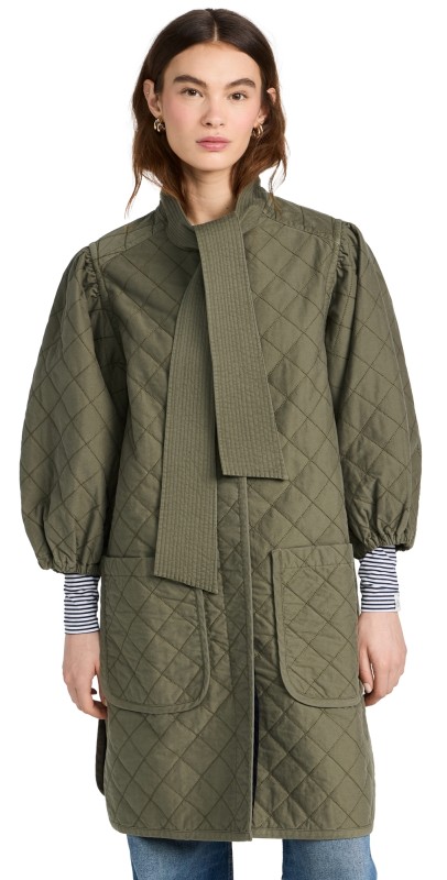 Clare V. Clémence Car Coat Burnt Olive