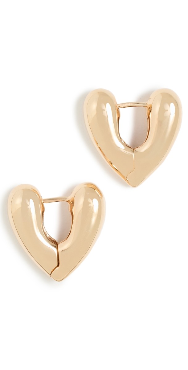 Annika Inez Small Heart Hoops Gold